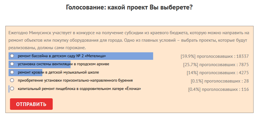 Подведены итоги голосования на получение краевой субсидии